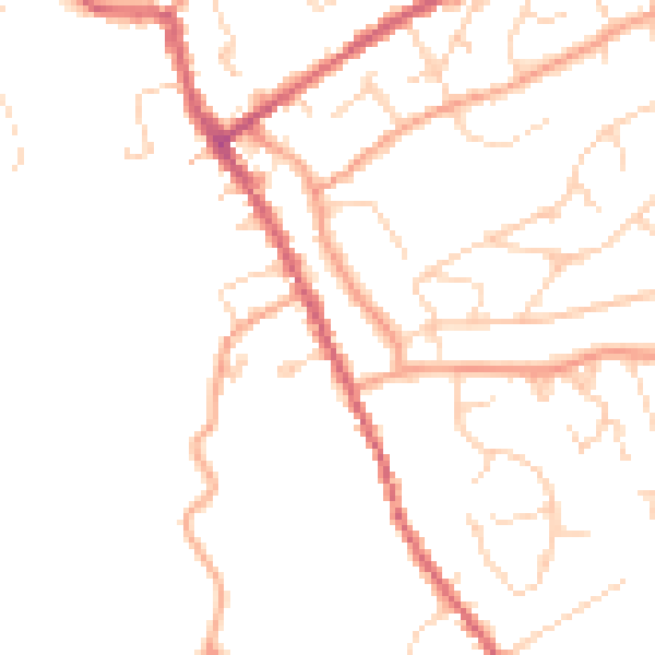 Daytime road noise heatmap for IP7 5AP
