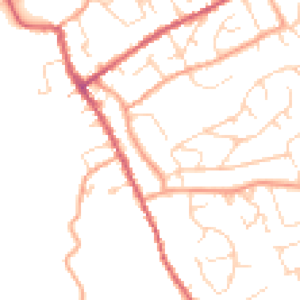 Daytime road noise heatmap for IP7 5AQ