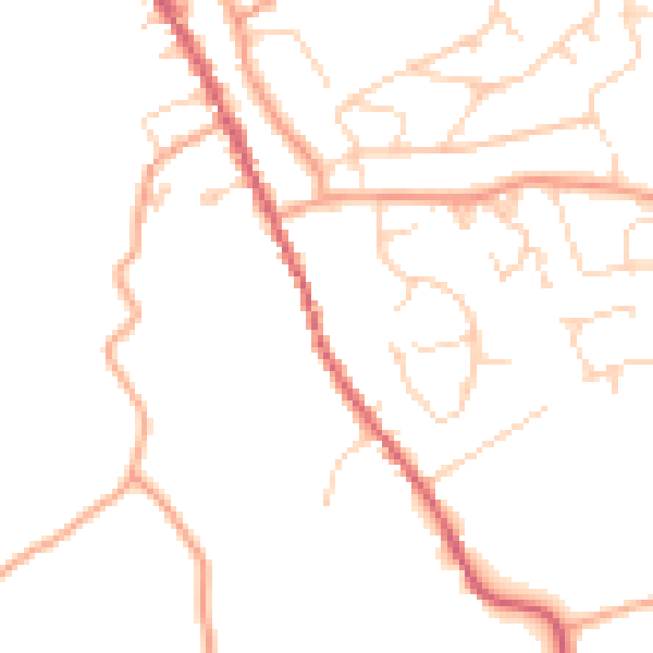 Daytime road noise heatmap for IP7 5AR
