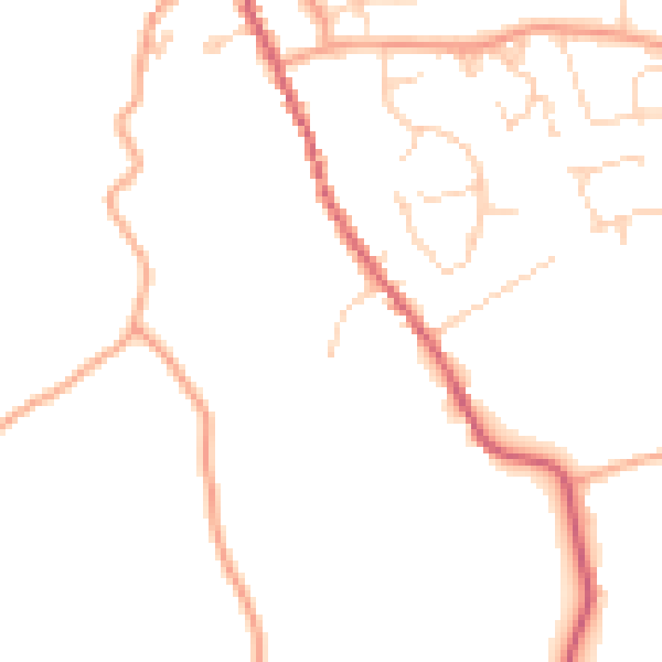 Daytime road noise heatmap for IP7 5AX