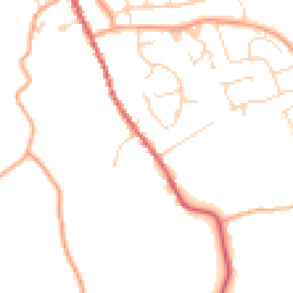 Daytime road noise heatmap for IP7 5AY