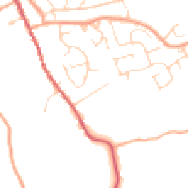 Daytime road noise heatmap for IP7 5BA