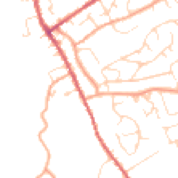 Daytime road noise heatmap for IP7 5BJ