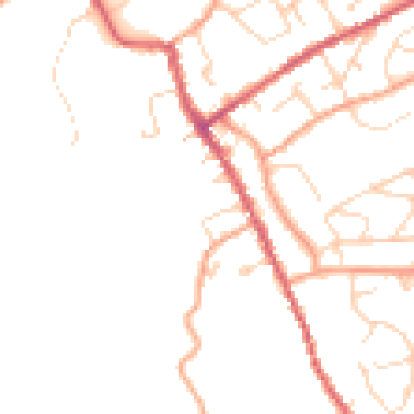 Daytime road noise heatmap for IP7 5DN