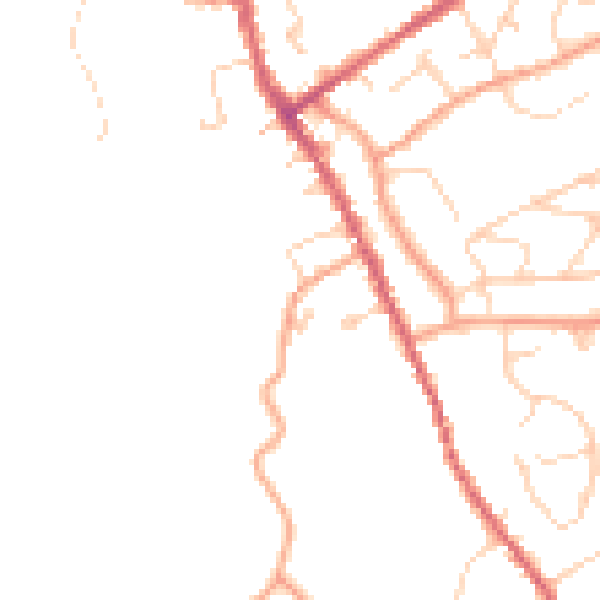 Daytime road noise heatmap for IP7 5DP
