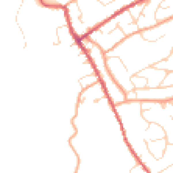 Daytime road noise heatmap for IP7 5DR