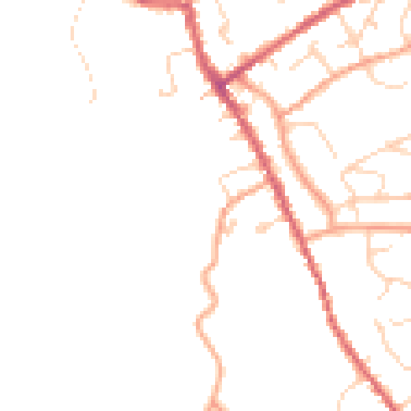Daytime road noise heatmap for IP7 5DS