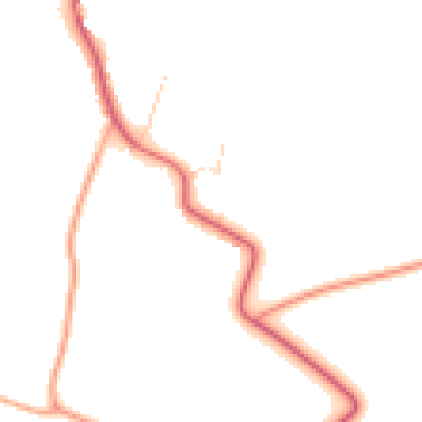 Daytime road noise heatmap for IP7 5FQ