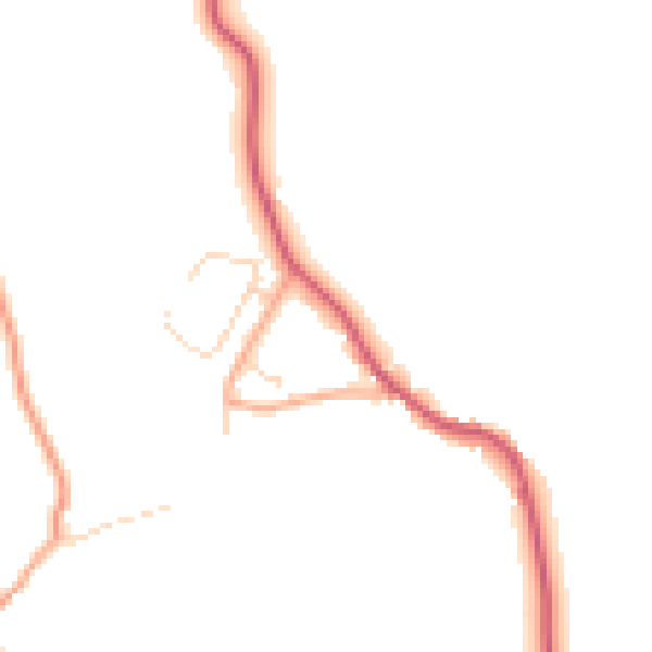 Daytime road noise heatmap for IP7 5JX