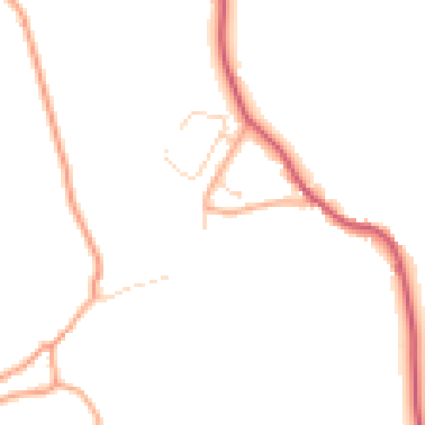 Daytime road noise heatmap for IP7 5JY