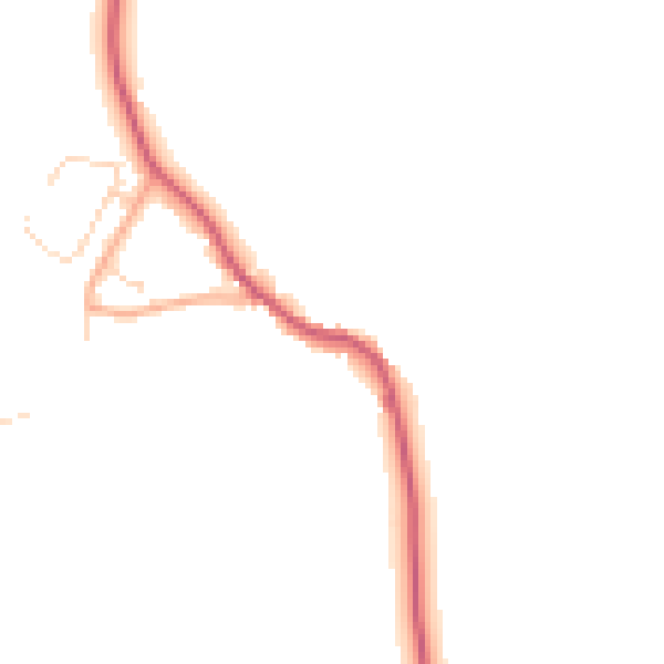 Daytime road noise heatmap for IP7 5JZ