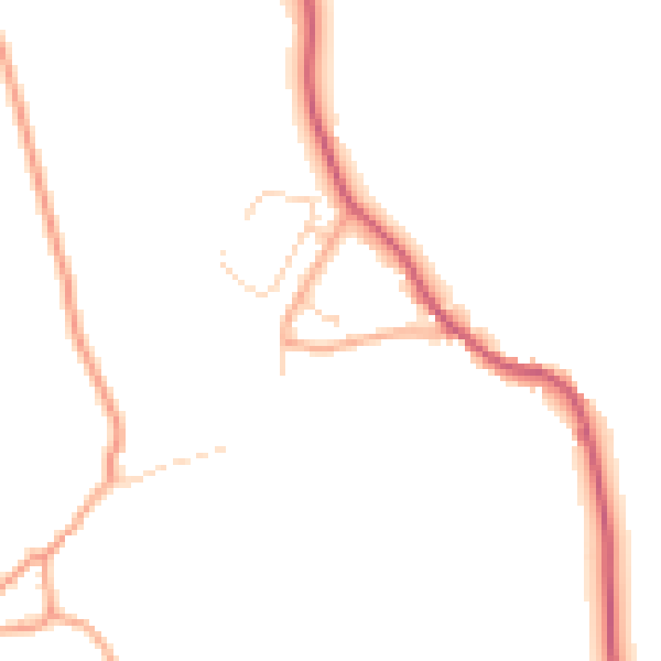 Daytime road noise heatmap for IP7 5LD