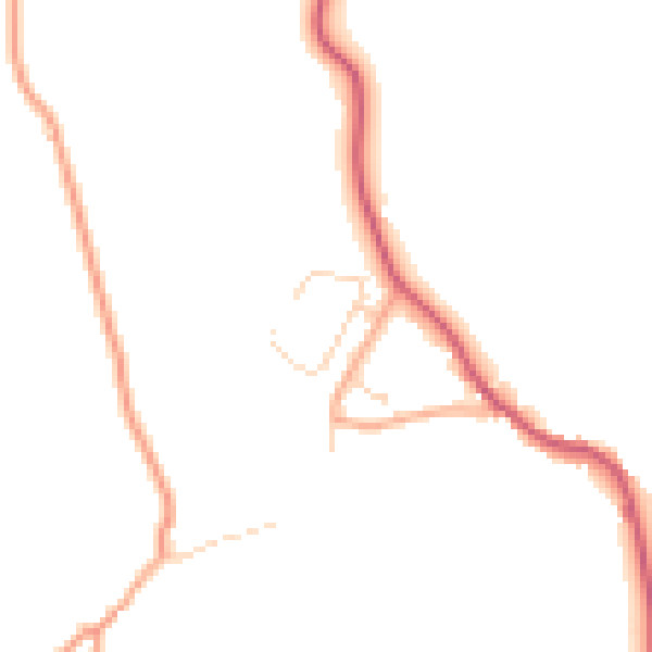 Daytime road noise heatmap for IP7 5LX