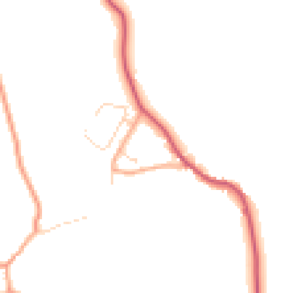 Daytime road noise heatmap for IP7 5NL
