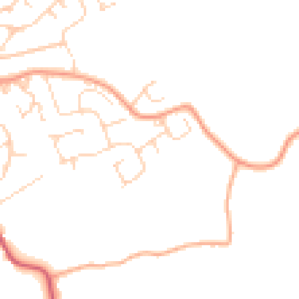 Daytime road noise heatmap for IP7 5SD