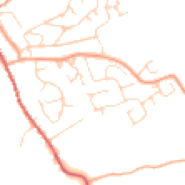 Daytime road noise heatmap for IP7 5SE