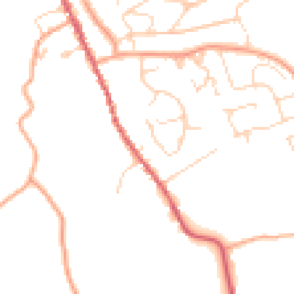 Daytime road noise heatmap for IP7 5TQ