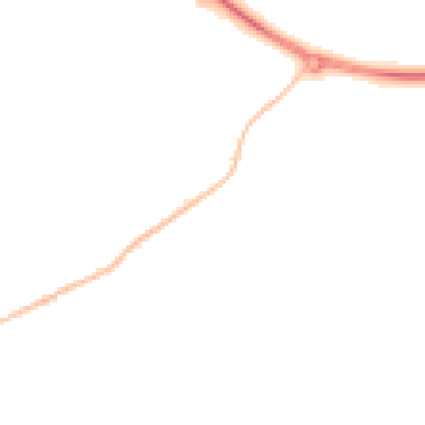 Night-time road noise heatmap for IP7 6AH