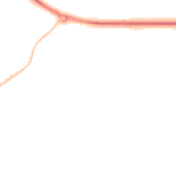 Night-time road noise heatmap for IP7 6DH