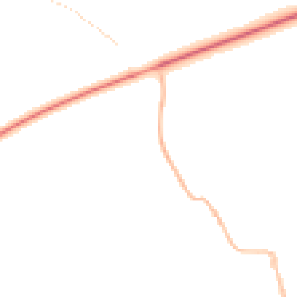 Night-time road noise heatmap for IP7 6JL