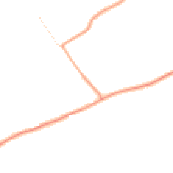 Daytime road noise heatmap for IP7 6NQ