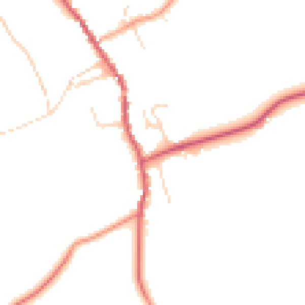 Daytime road noise heatmap for IP7 7AP