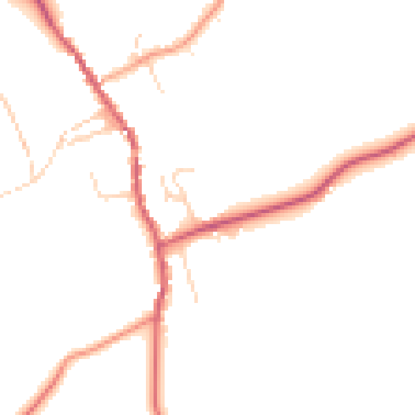 Daytime road noise heatmap for IP7 7BF