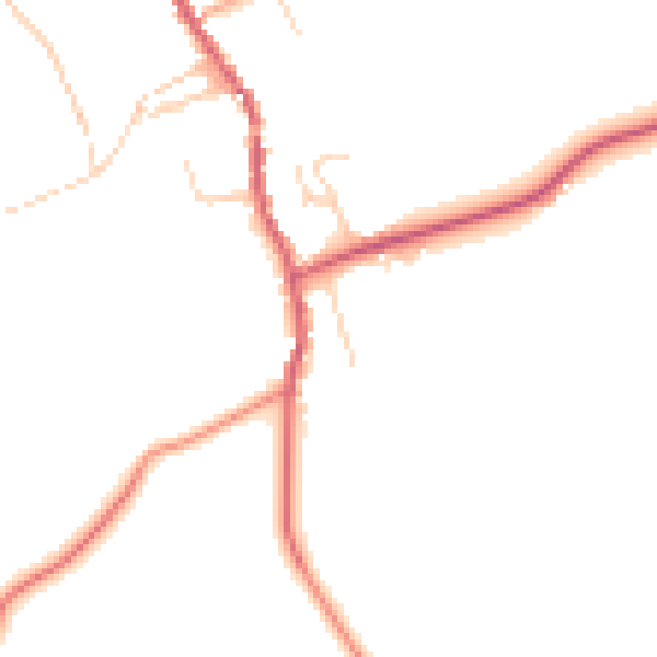 Daytime road noise heatmap for IP7 7BG