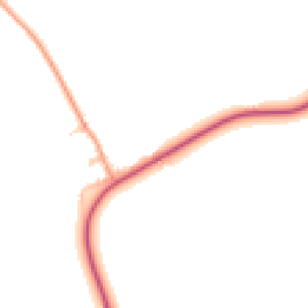 Daytime road noise heatmap for IP7 7DF