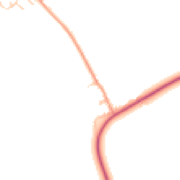 Daytime road noise heatmap for IP7 7DJ
