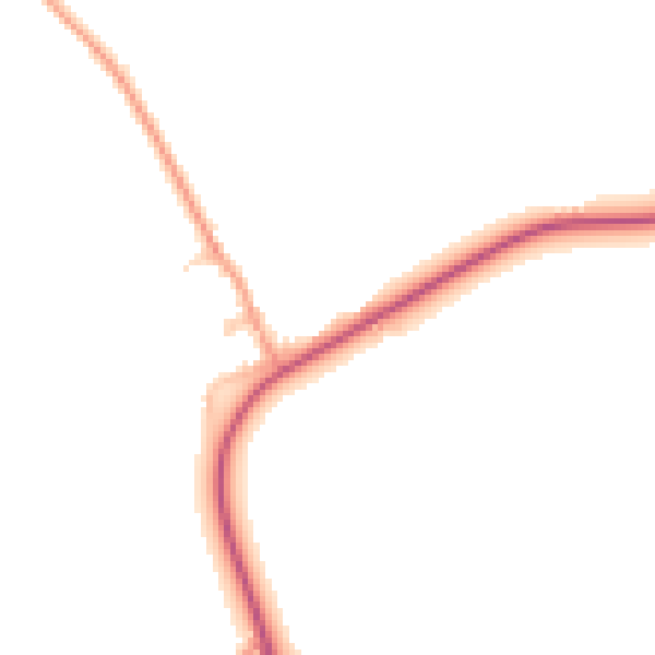 Daytime road noise heatmap for IP7 7DT