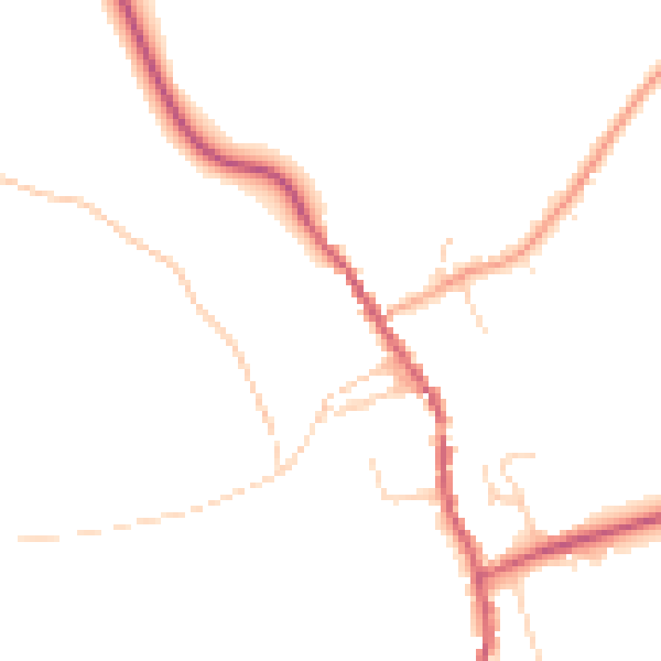 Daytime road noise heatmap for IP7 7DY