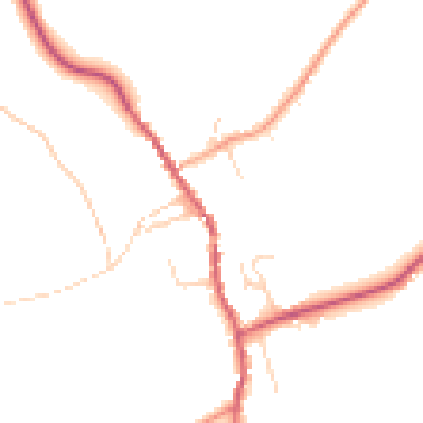 Daytime road noise heatmap for IP7 7EB