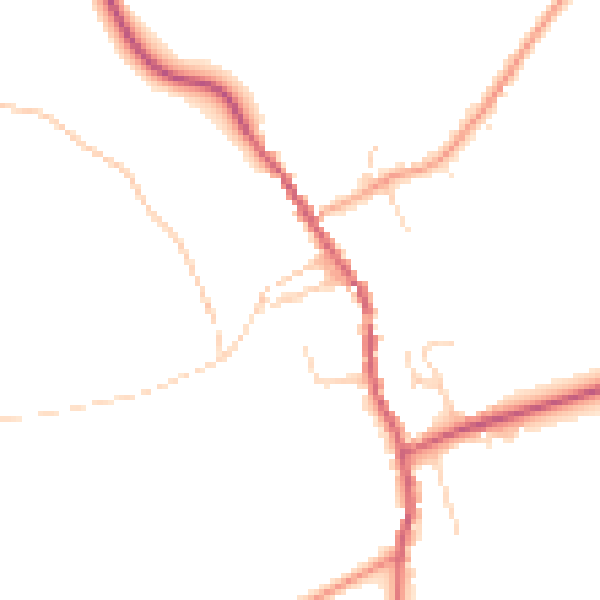 Daytime road noise heatmap for IP7 7EP