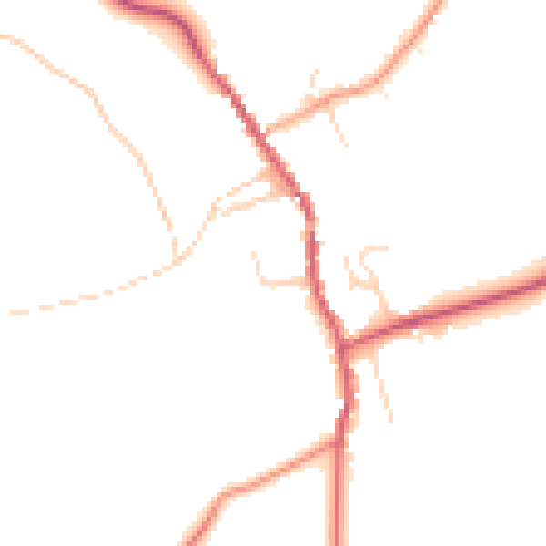 Daytime road noise heatmap for IP7 7ES