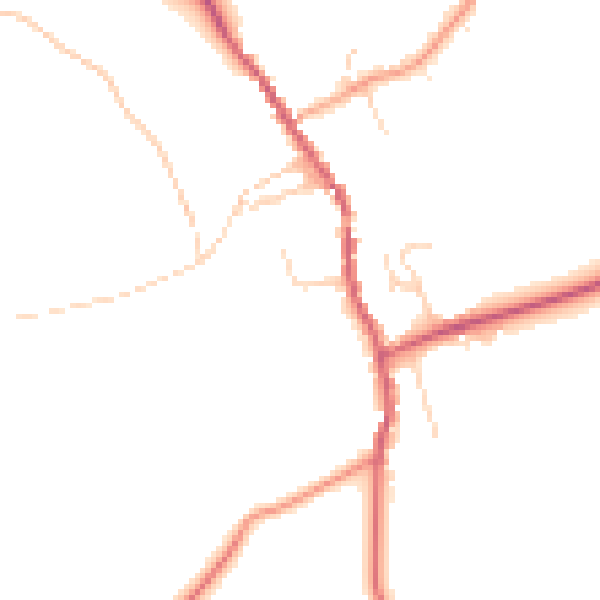 Daytime road noise heatmap for IP7 7ET