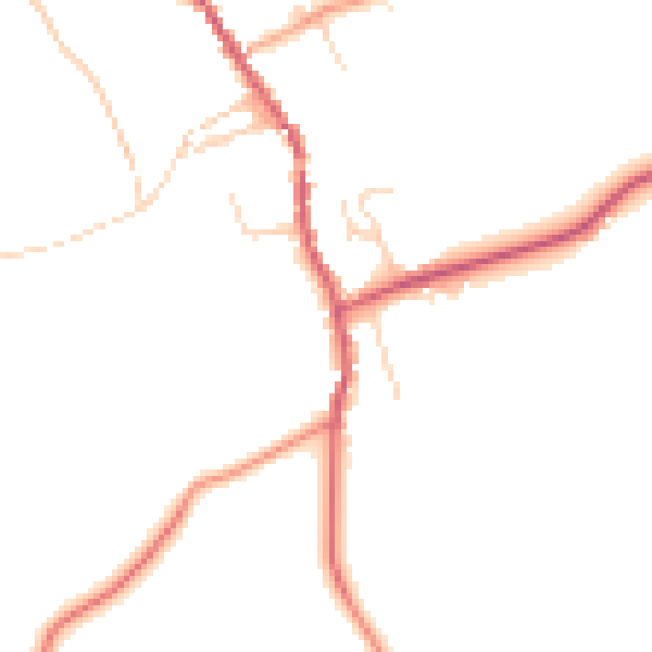 Daytime road noise heatmap for IP7 7EX