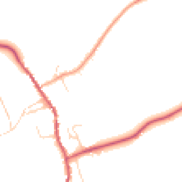 Daytime road noise heatmap for IP7 7FB