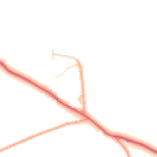 Daytime road noise heatmap for IP7 7HR