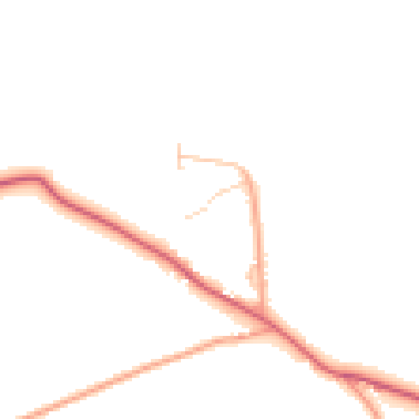 Daytime road noise heatmap for IP7 7LH