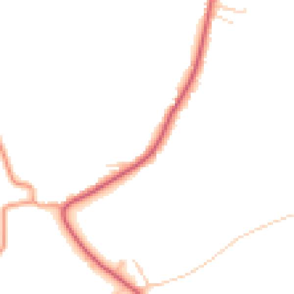 Daytime road noise heatmap for IP7 7NF