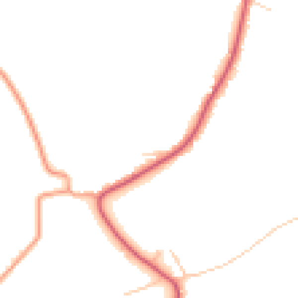 Daytime road noise heatmap for IP7 7NP