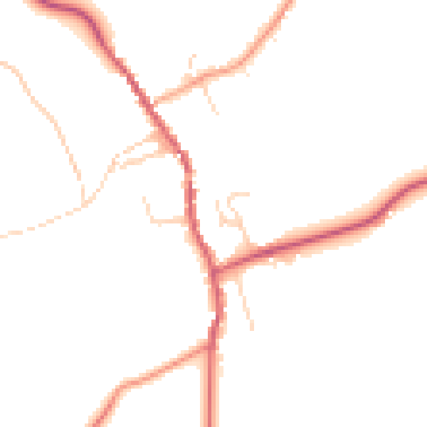 Daytime road noise heatmap for IP7 7TG