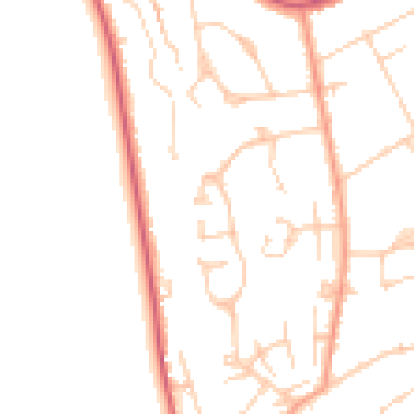 Daytime road noise heatmap for KT20 5BZ