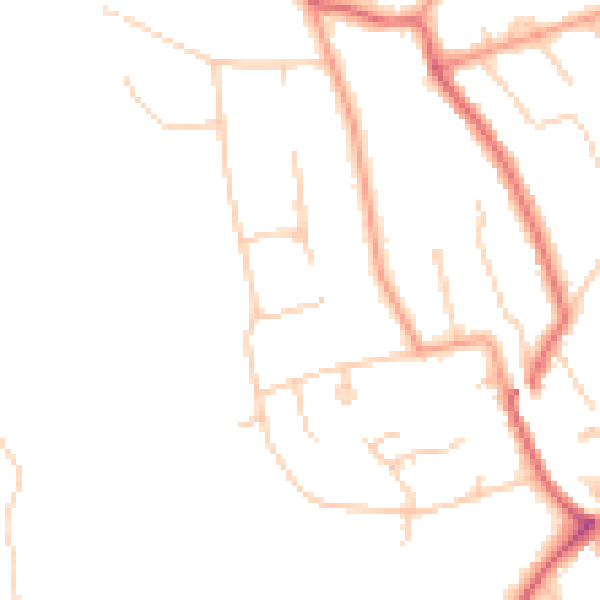 Daytime road noise heatmap for KT20 5DN