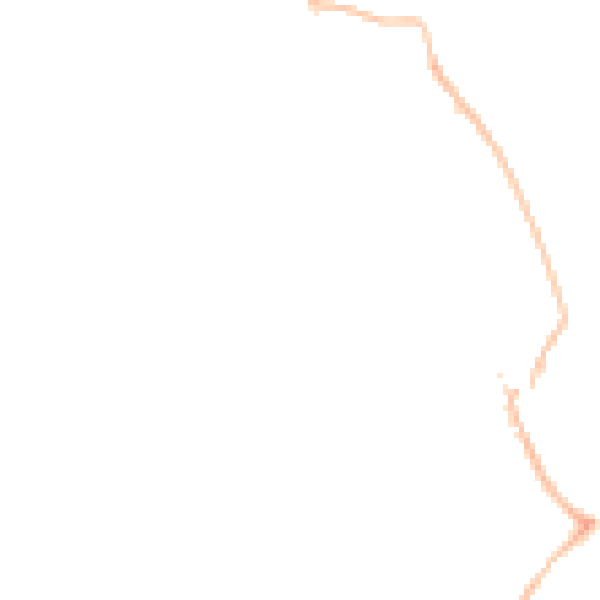 Night-time road noise heatmap for KT20 5DN