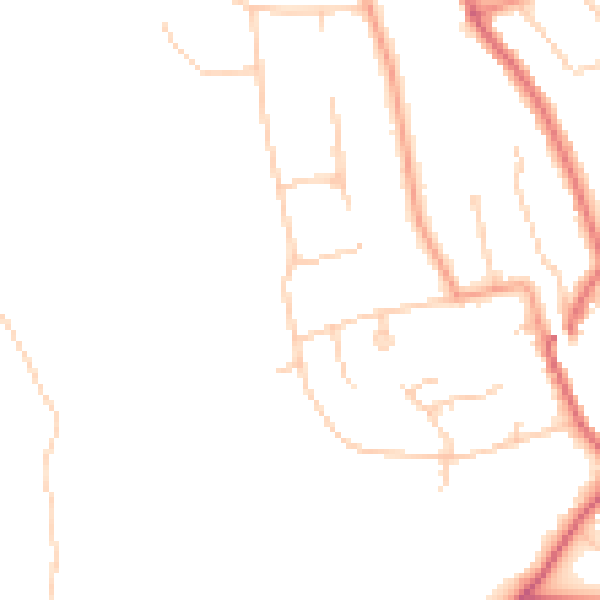 Daytime road noise heatmap for KT20 5DW