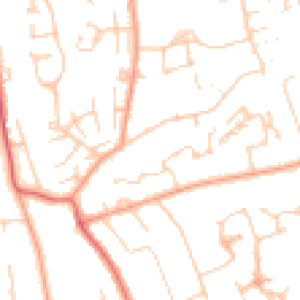 Daytime road noise heatmap for KT20 5HE