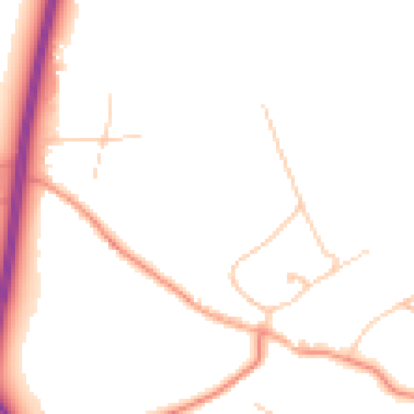 Daytime road noise heatmap for KT20 6EA