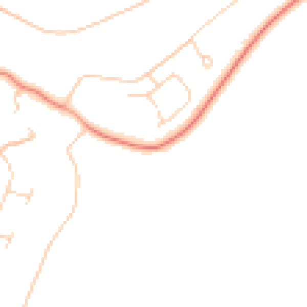 Daytime road noise heatmap for KT20 6LB